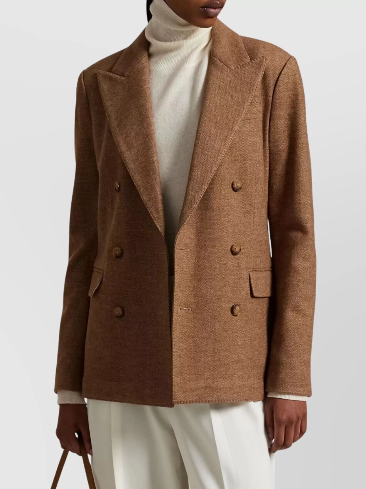 Ralph Lauren Double-Breasted Coat Flap Pockets