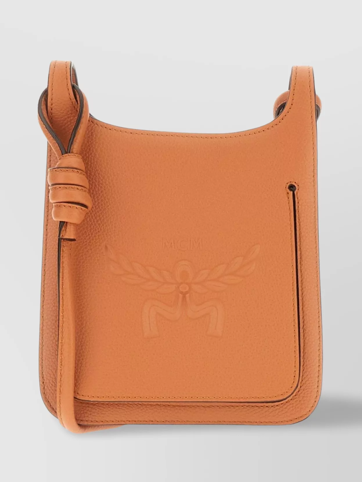 Mcm Mini Himmel Crossbody Bag In Caramel Leather