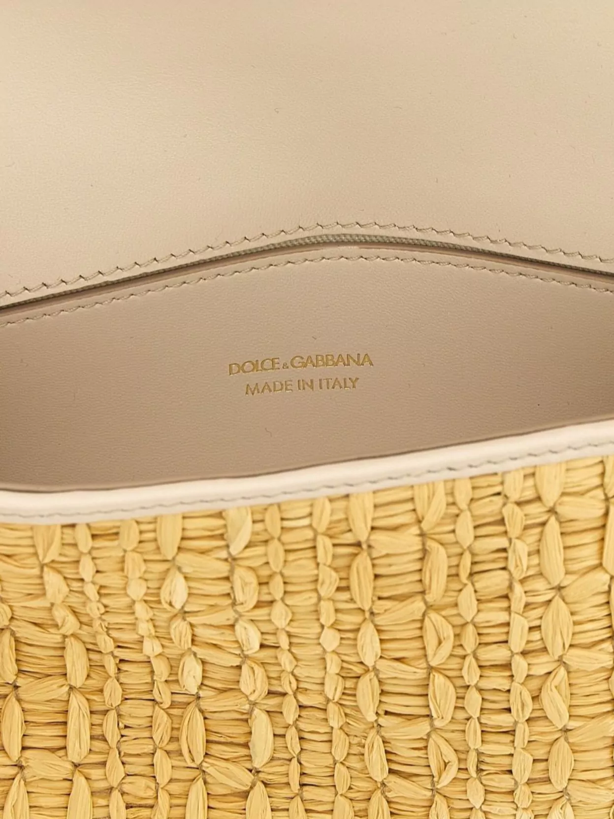 Dolce&Gabbana Woven Texture Chain Strap Shoulder Bag