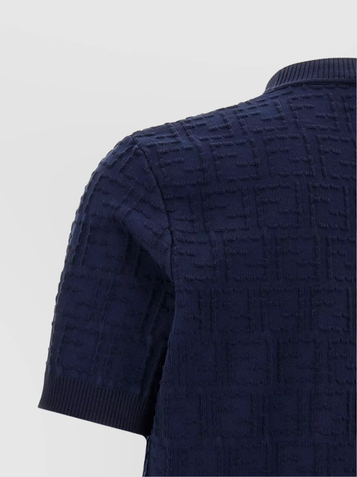 Fendi 'Selleria' Short Sleeves Textured Sweater