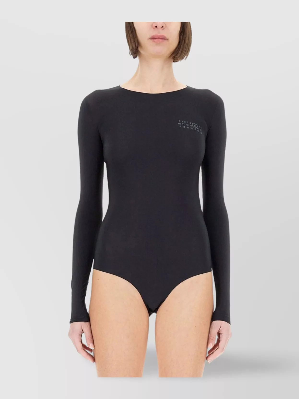 Mm6 Maison Margiela Slim Fit Body Top With Long Sleeves