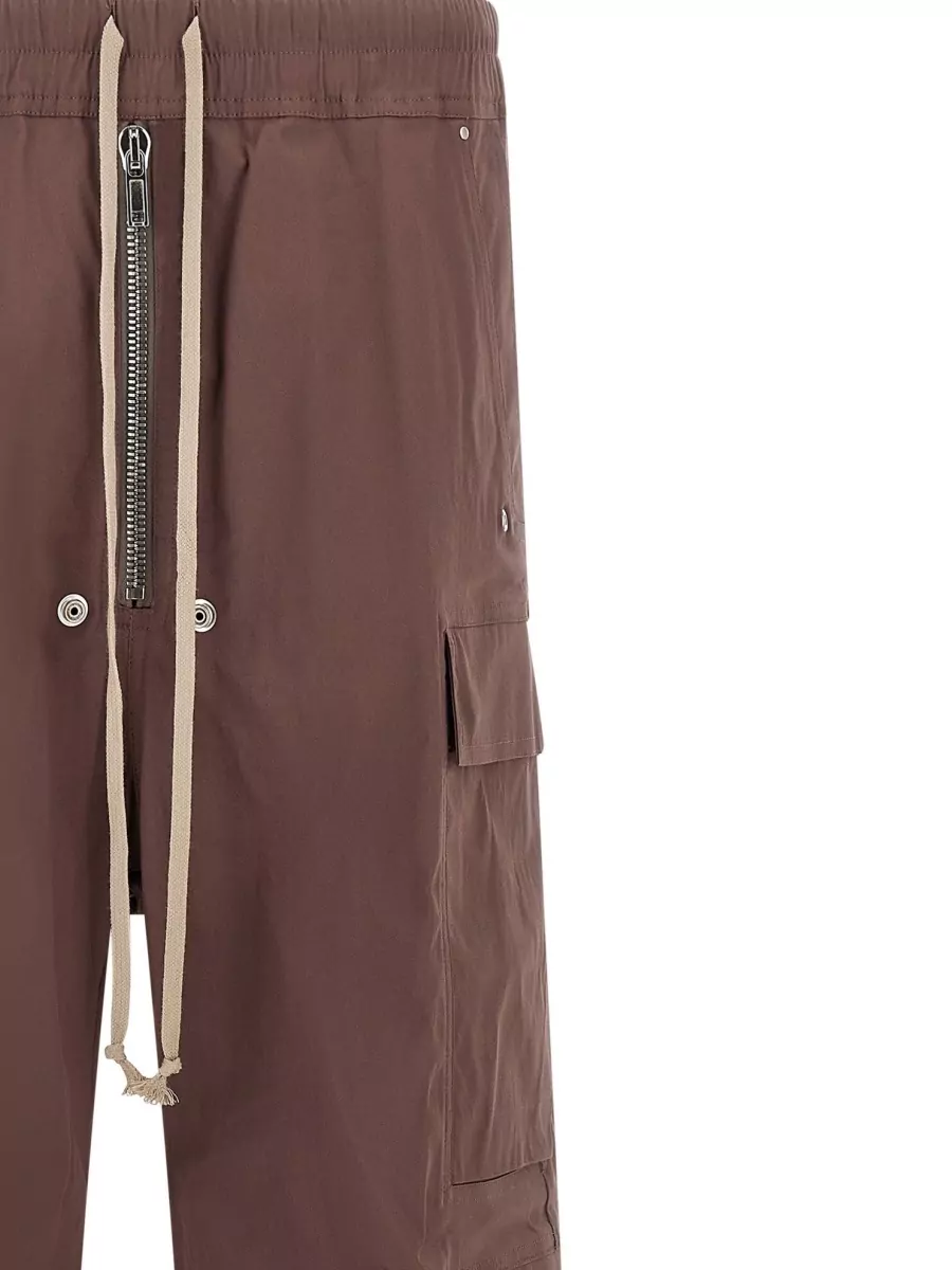 Rick Owens Cotton Flared Wide-Leg Cargo Shorts