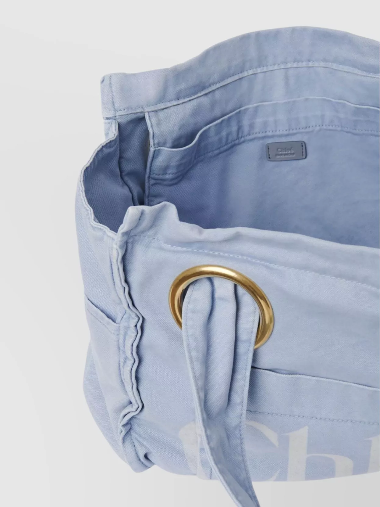 Chloé Beach Tote Bag Eyelets Oversized