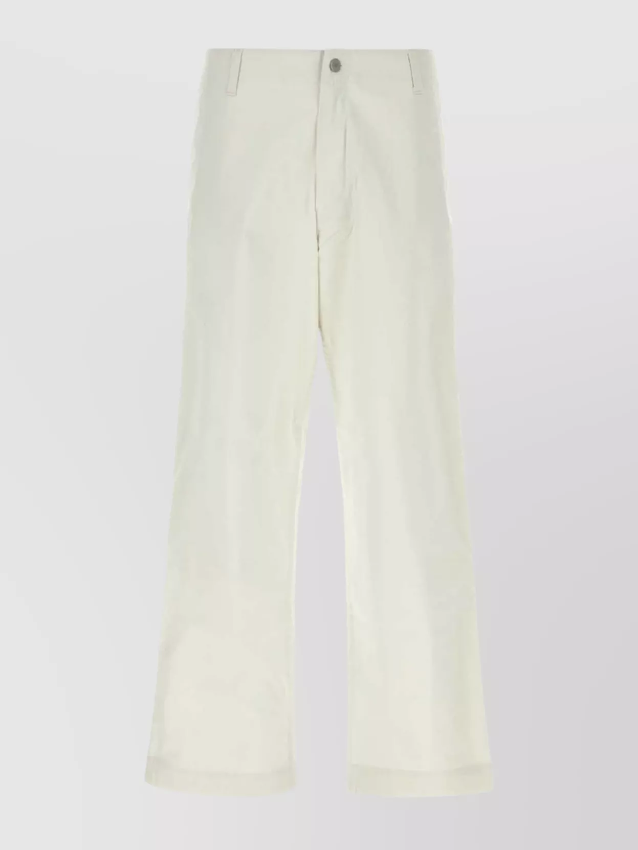 Shop Emporio Armani Cotton Chino Pant With Wide Leg Cut