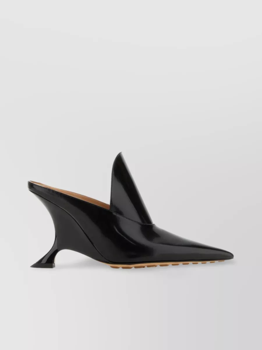 Shop Bottega Veneta Rocket Mules With Sculpted Heel In Black