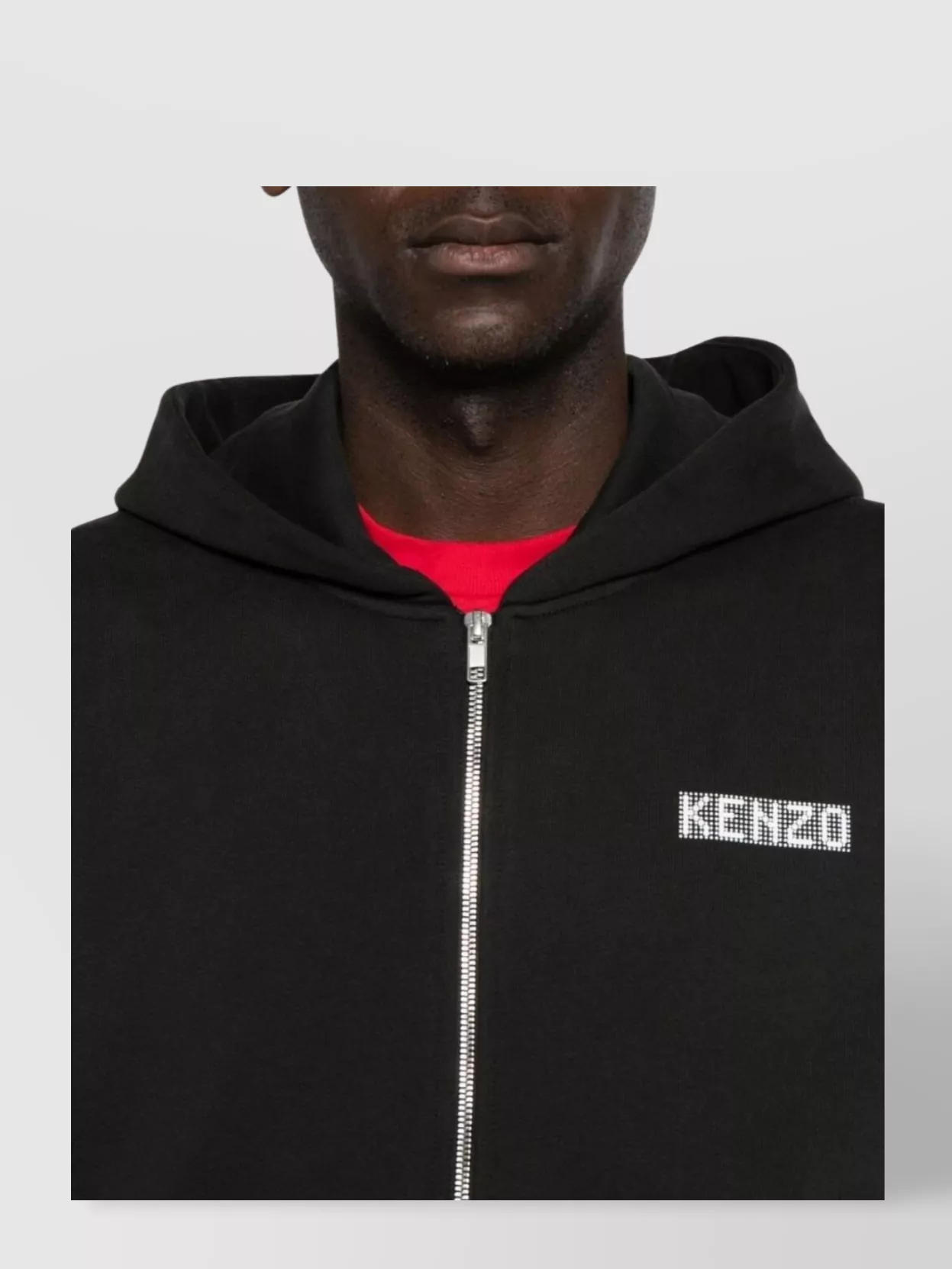Kenzo Hooded Sweater With Graphic Print And Pockets