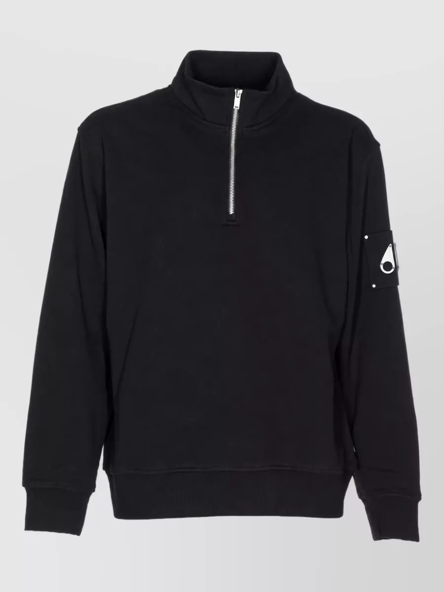 Moose Knuckles Cotton high-neck half-zip sweatshirt