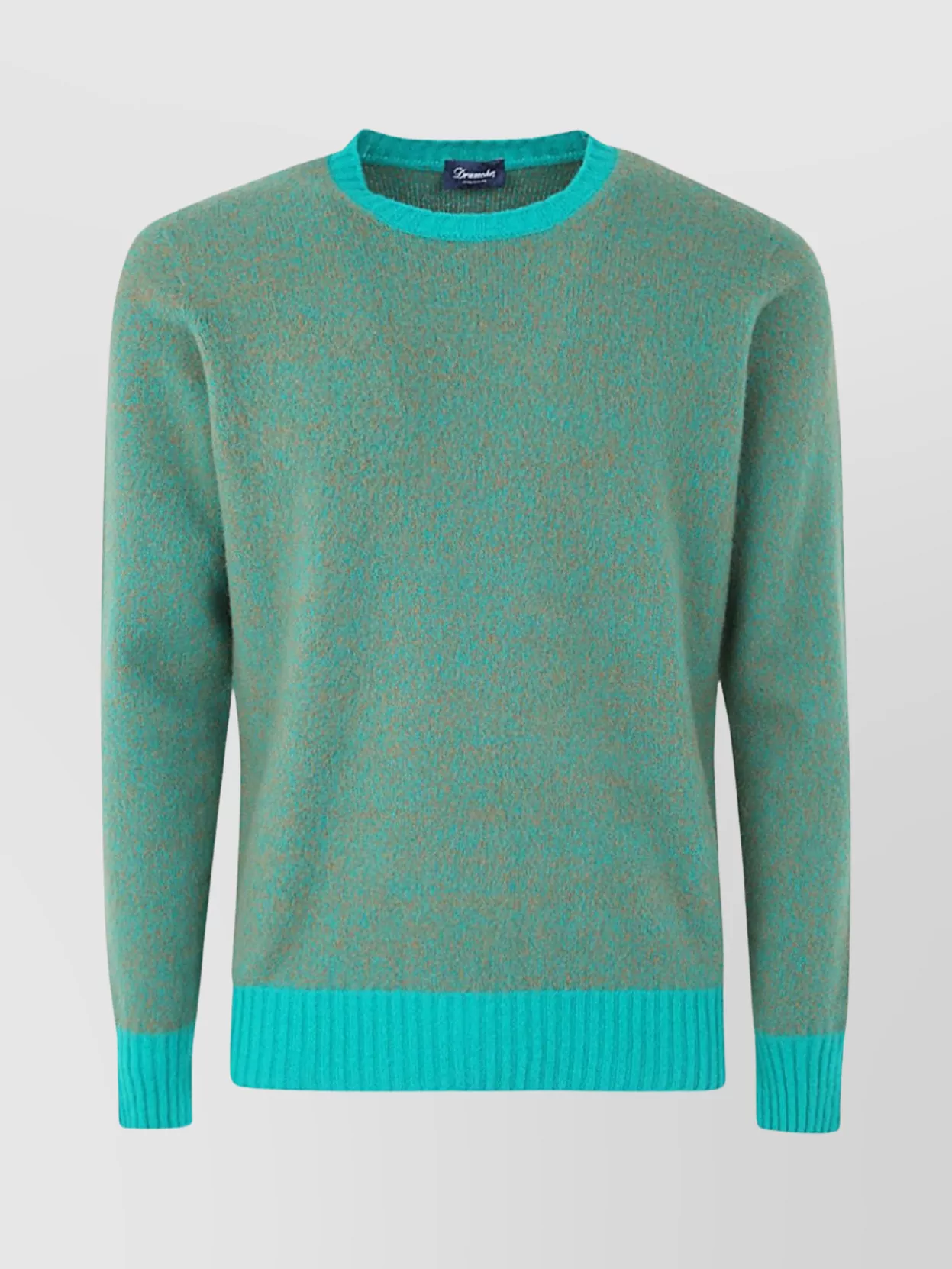Drumohr Crew Neck Long Sleeve Sweater In Multi