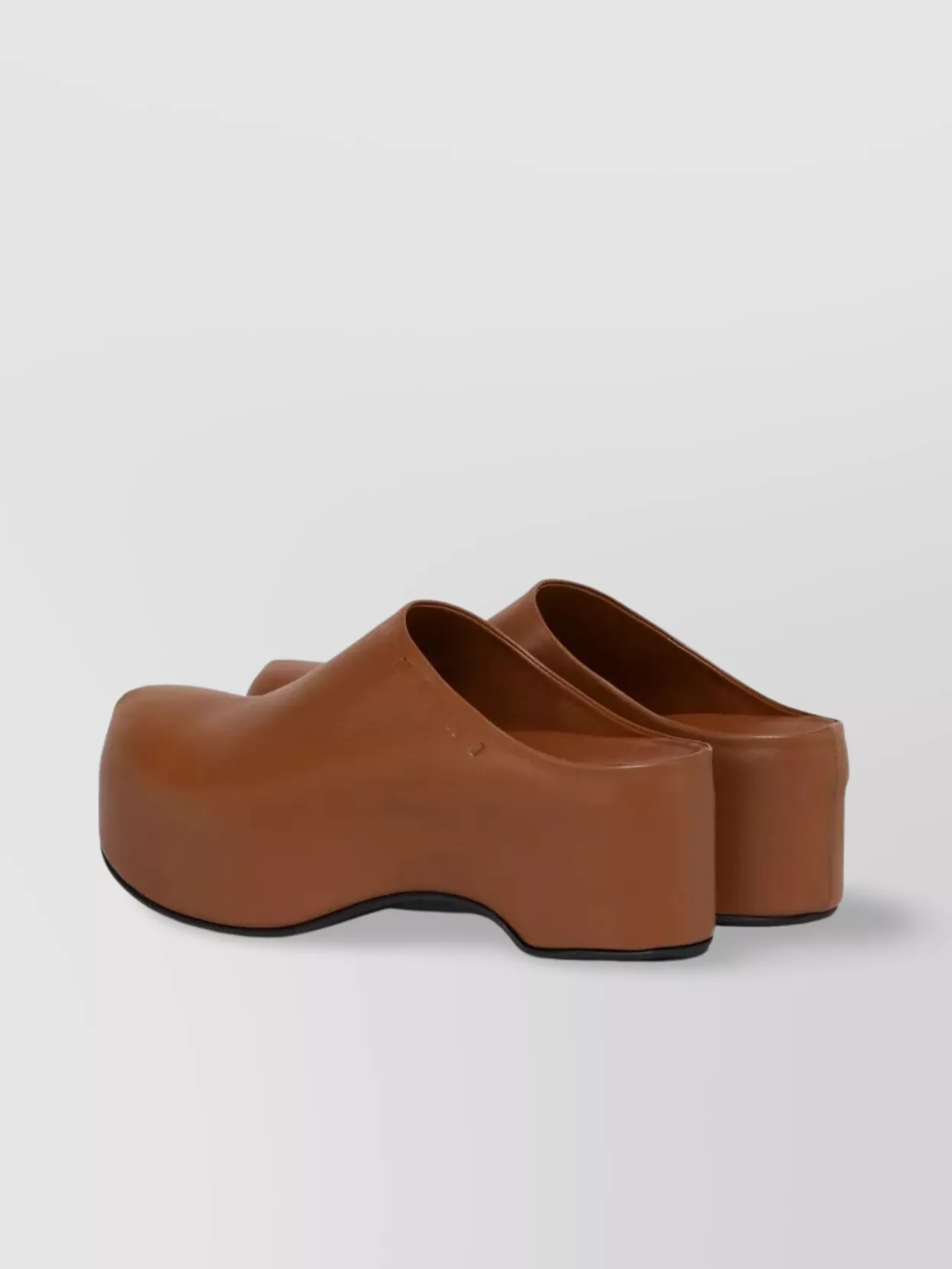 Marni Closed Back Platform Sole Round Toe Mules