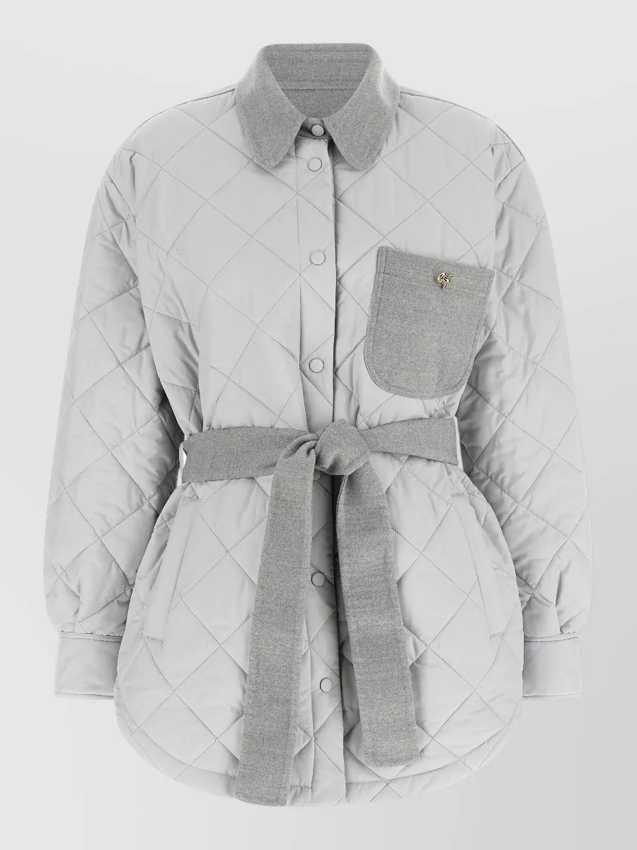 Fabiana Filippi quilted belted oversized coat