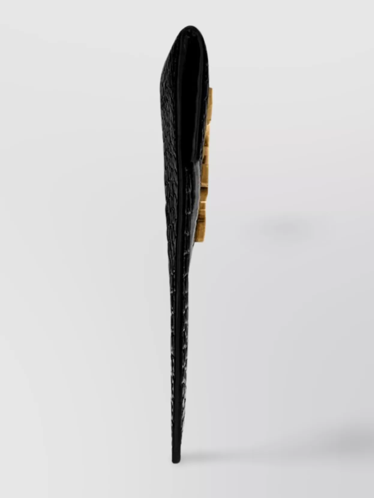 Saint Laurent Crocodile Embossed Leather Clutch Bag
