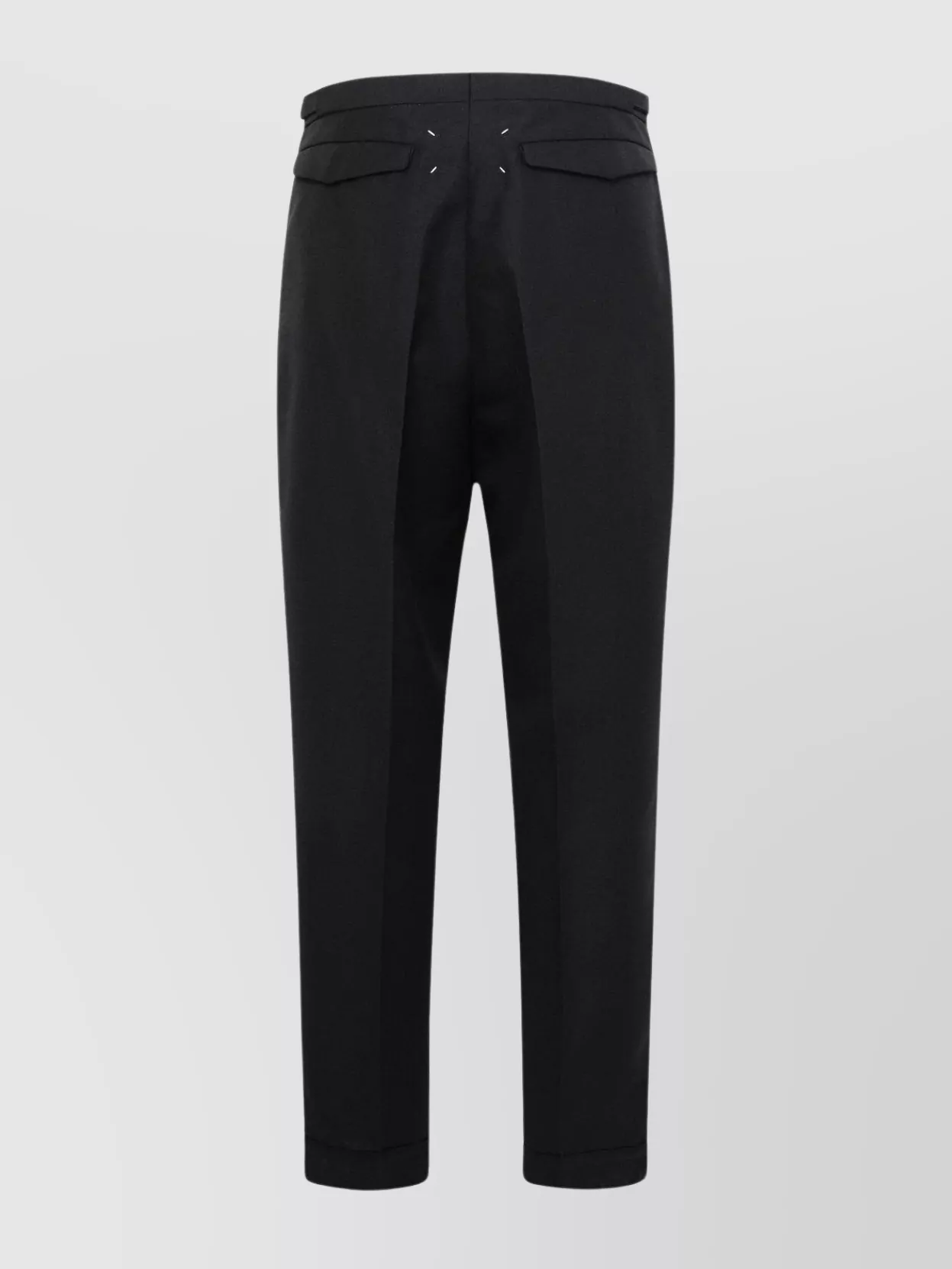 Shop Maison Margiela Wool Trousers With Welt Pockets And Belt Loops