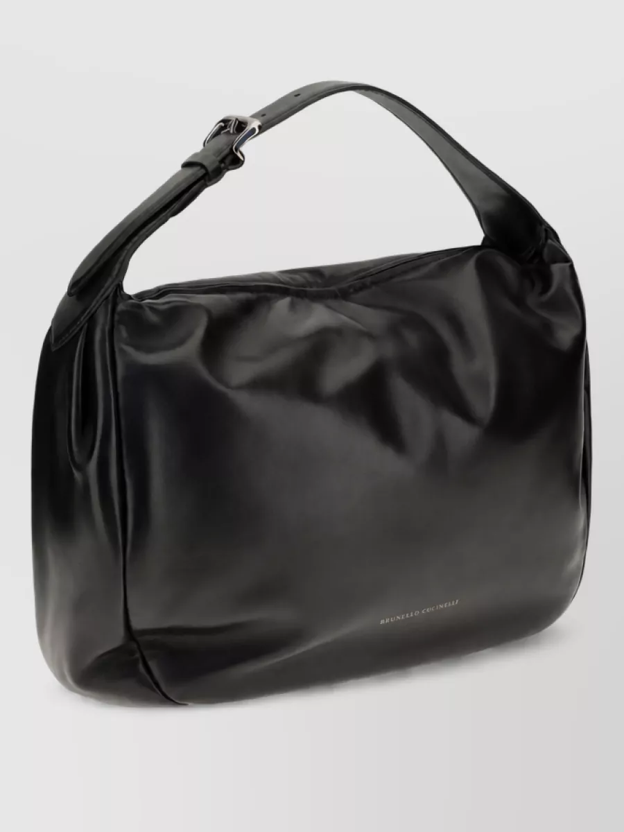 Brunello Cucinelli Boule Leather Clutch Bag