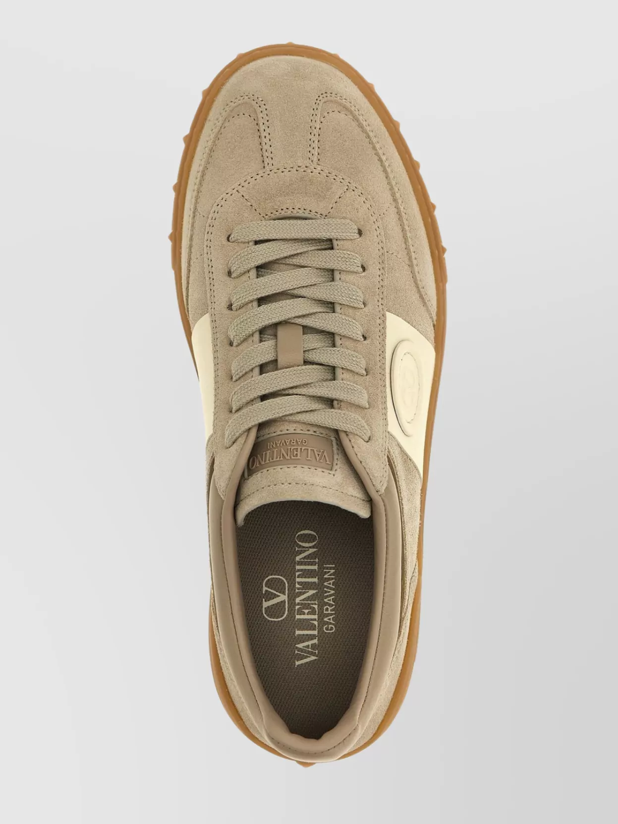 Valentino Upvillage Suede Sneakers In Neutrals