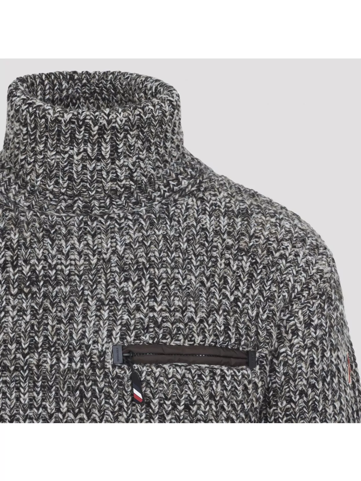 Moncler Grenoble T-Neck Knitted Sweater Zipped Pocket