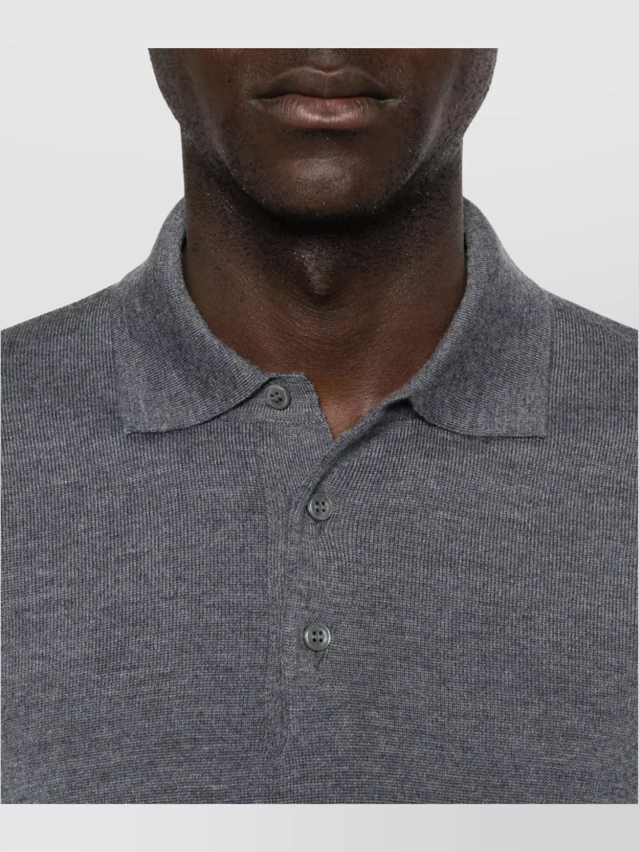 Tagliatore Wool Polo Shirt Long Sleeves Design