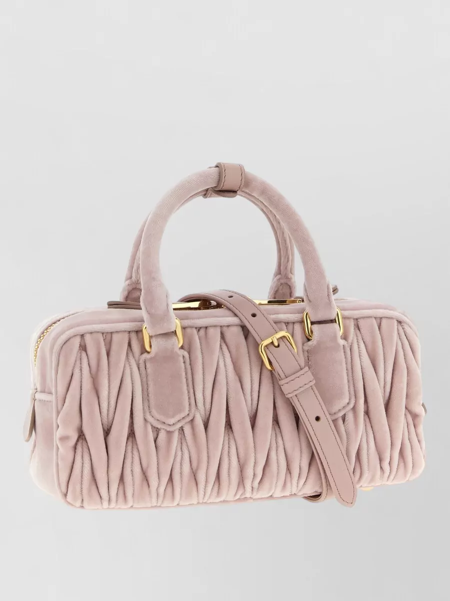 Miu Miu Arcadie Regular Velvet Shoulder Bag