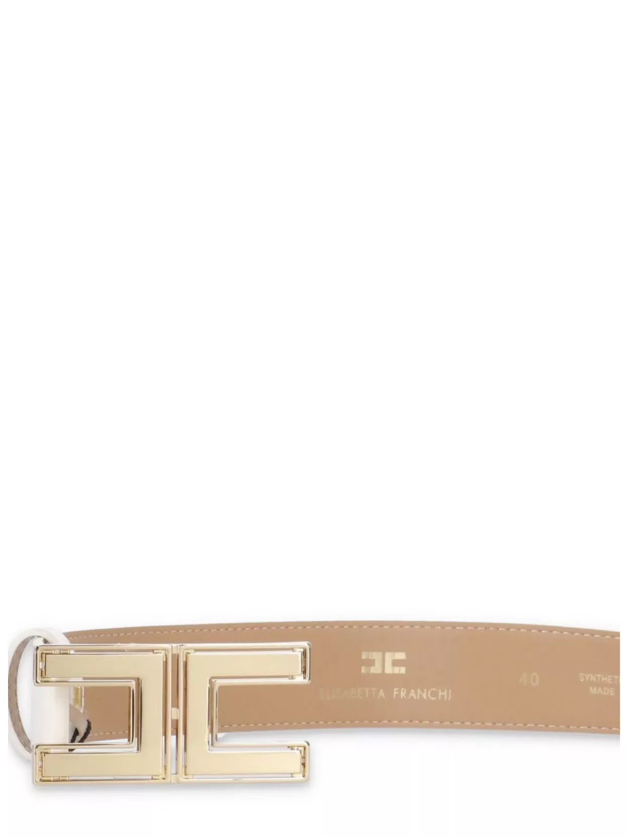 Elisabetta Franchi Women's Adjustable Logoed Metal Buckle Belt
