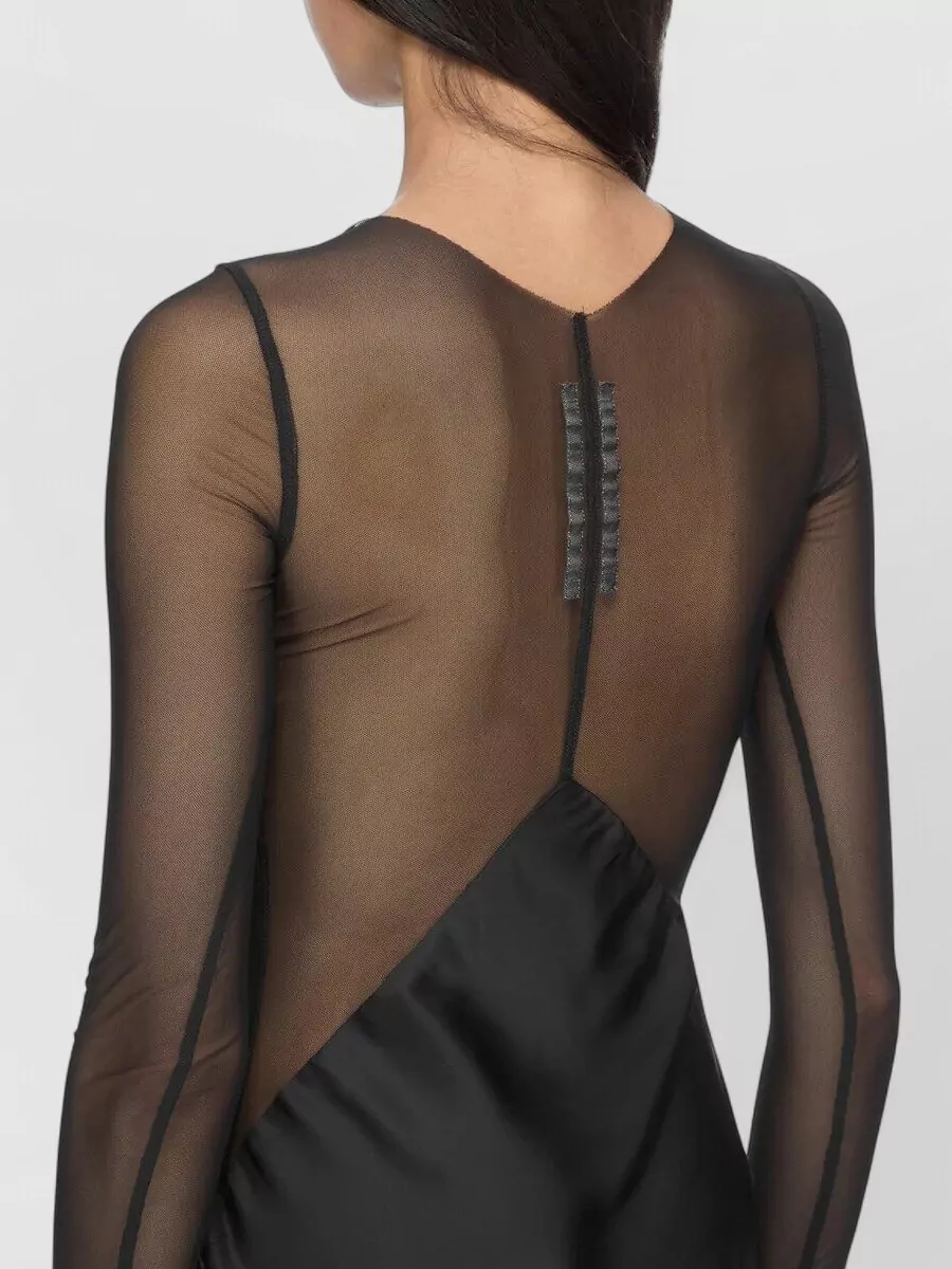 Rick Owens Mesh Panel Maxi Dress