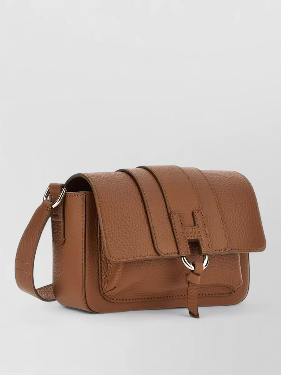 Hogan Leather Shoulder Bag Textured Finish