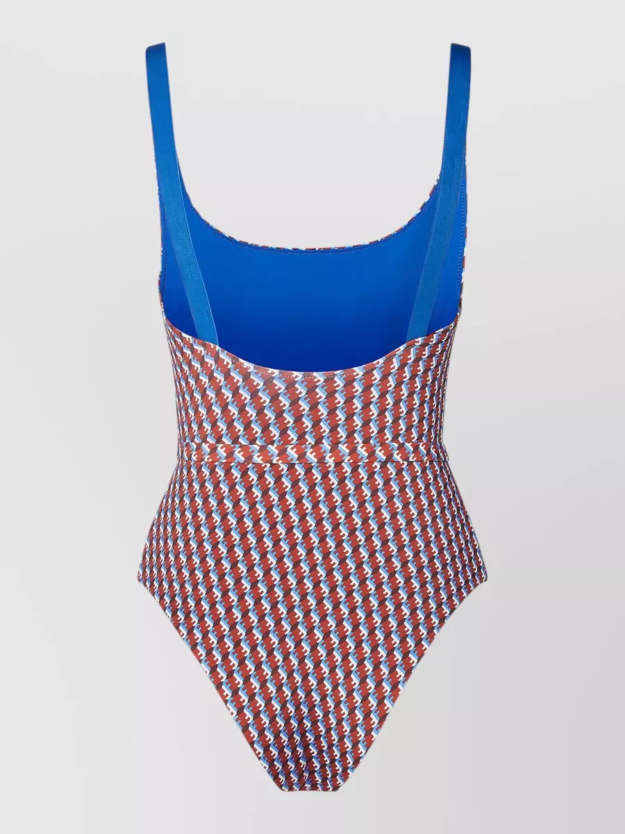 Fendi Square-Neck Swimsuit