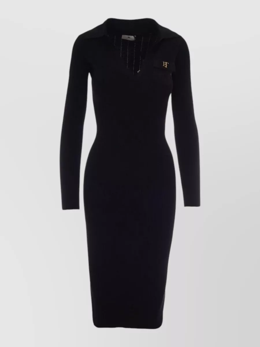 Elisabetta Franchi silk knee-length knitted dress