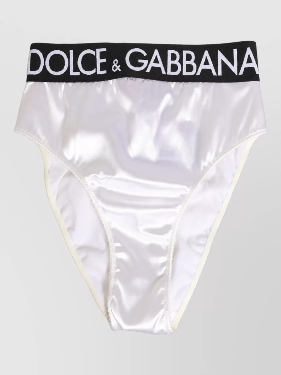 Dolce&Gabbana satin high-waist brief