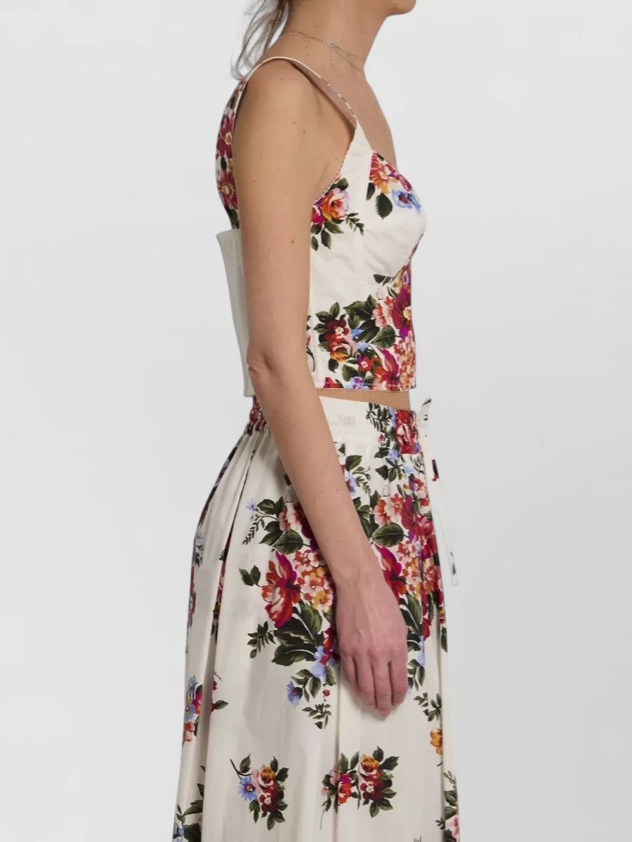 Dolce&Gabbana Floral-Print Bustier Top