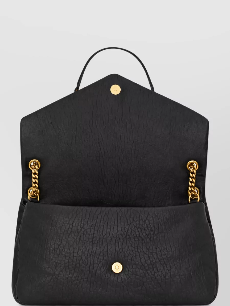 Saint Laurent Calypso Large Leather Shoulder Bag