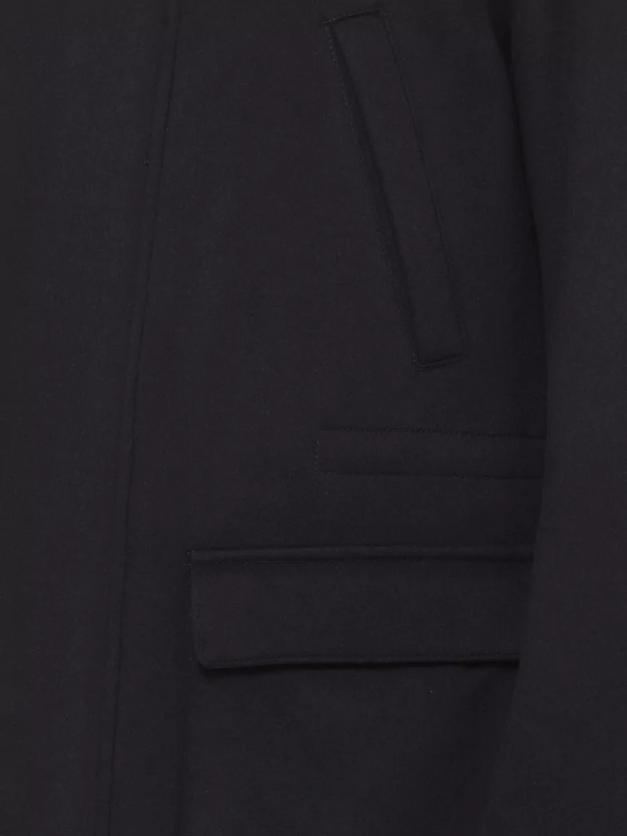 Lardini Cashmere Virgin Wool High Neck Long Sleeve Coat