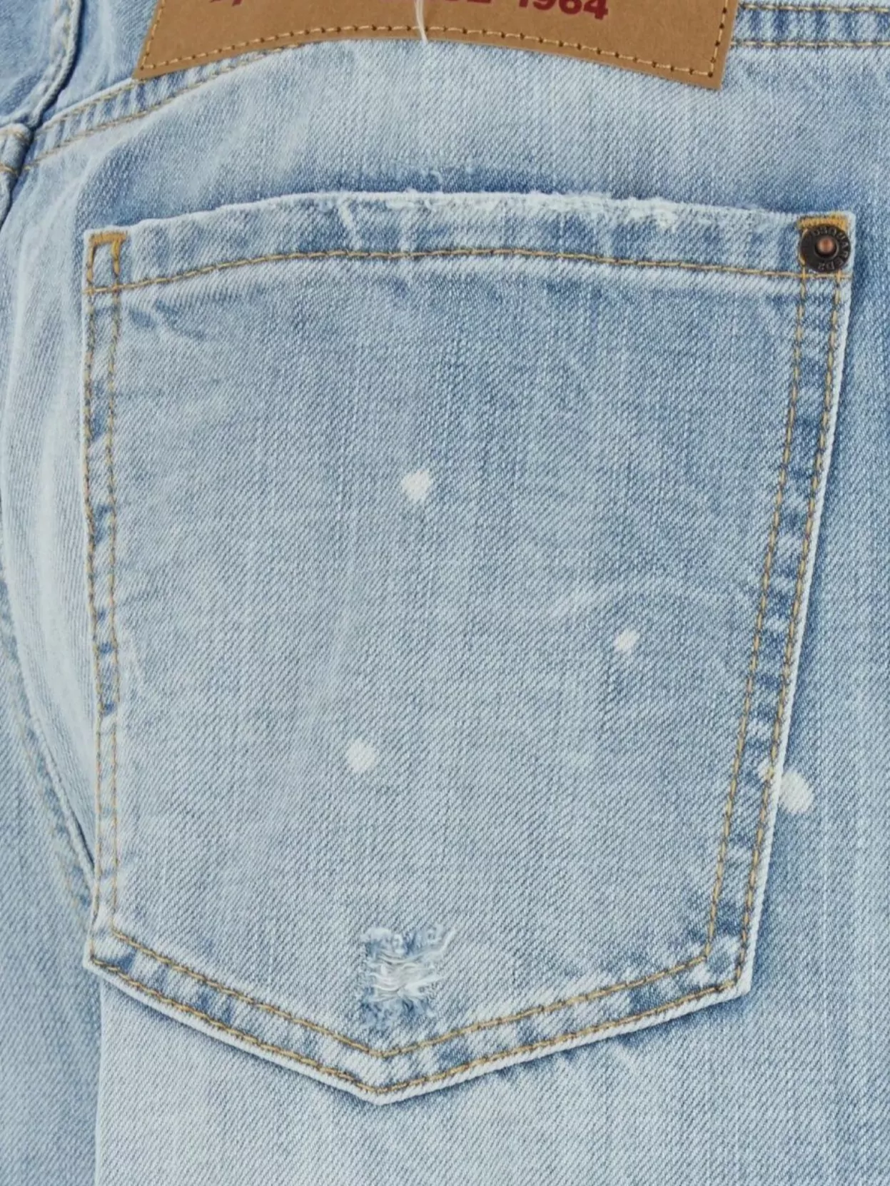 Dsquared2 Distressed Finish Wide-leg Denim Trousers