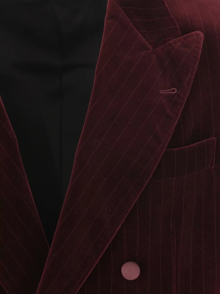 Brunello Cucinelli Velvet Pinstripe Tuxedo Jacket