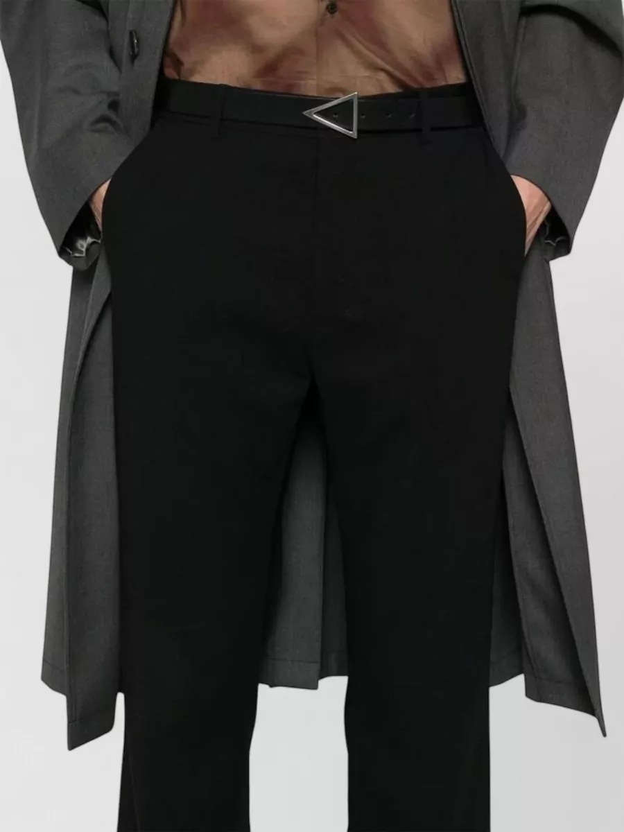 Ami Paris Virgin Wool Straight-Leg Trousers