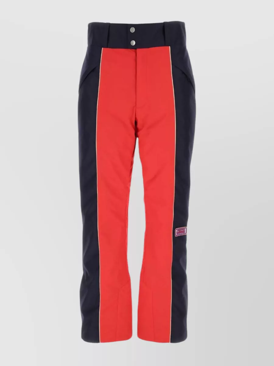 Shop Gucci Contrasting Tones Ski Pant In Red