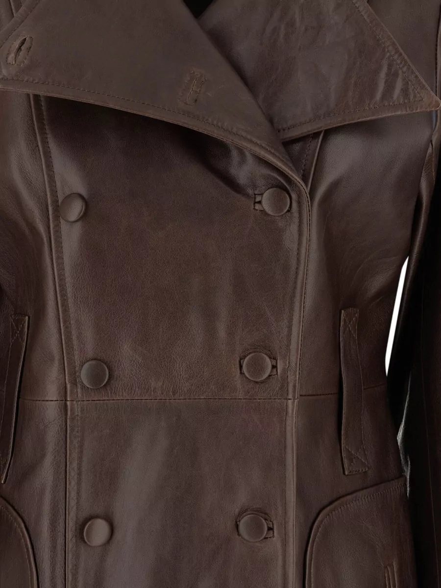 Paloma Wool Leather Trench Coat