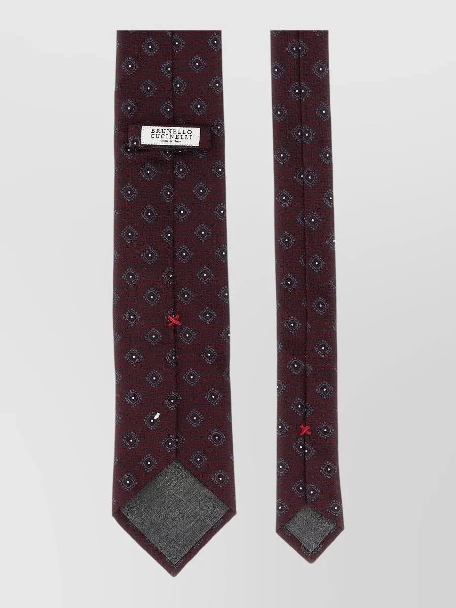 Brunello Cucinelli silk chevron tie