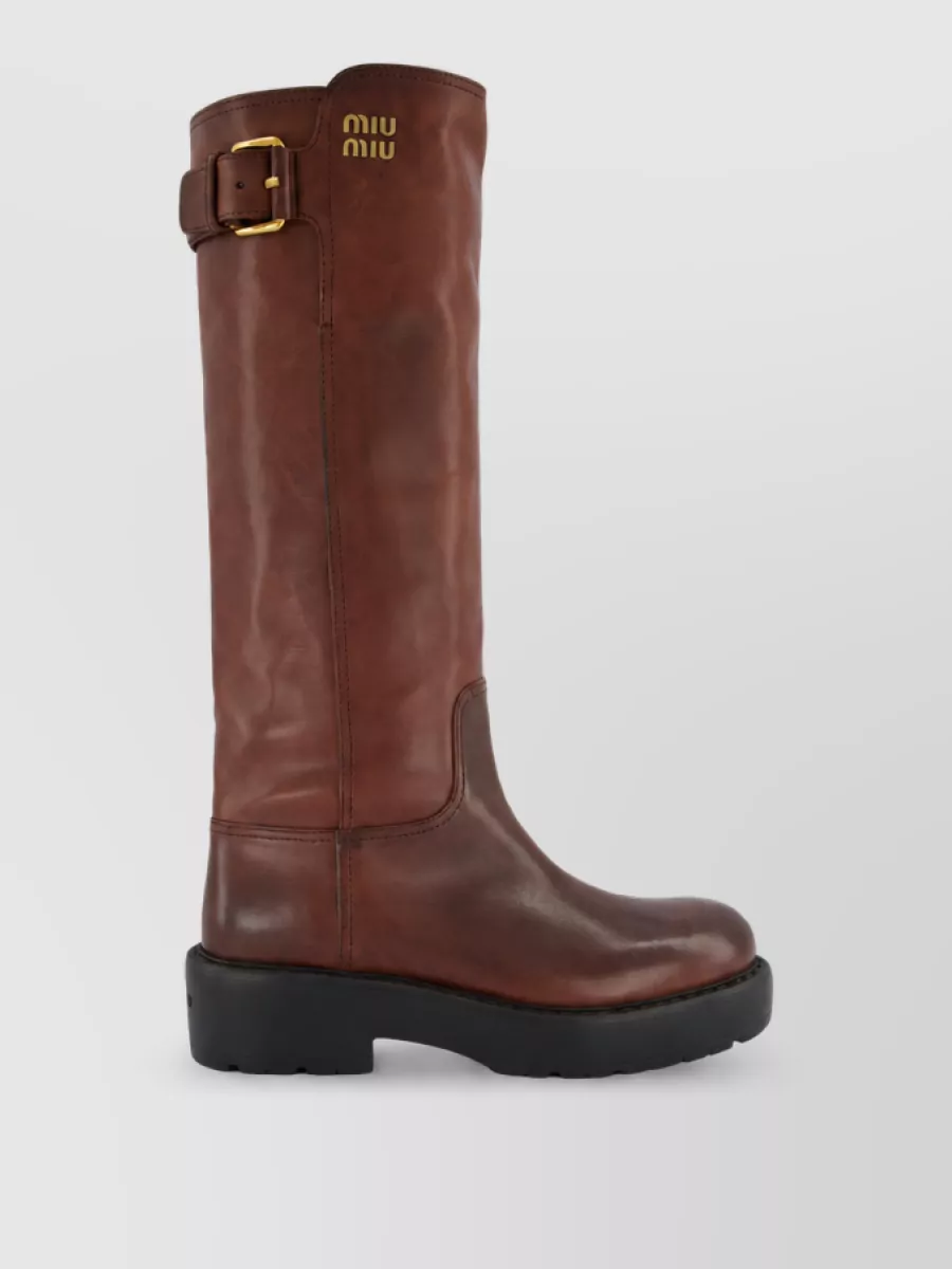 Miu Miu leather ankle boots