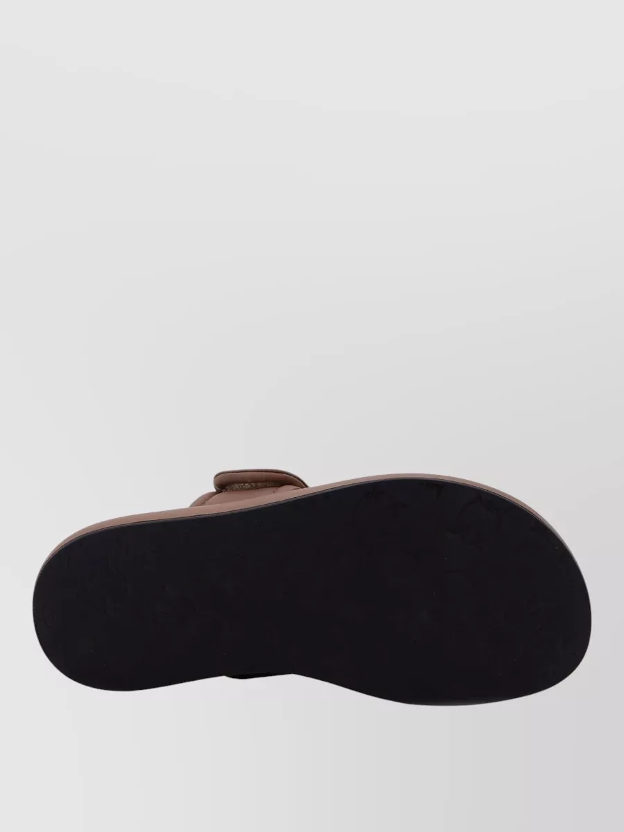 Pinko Flat Sandals Double Strap Slingback Gold Hardware