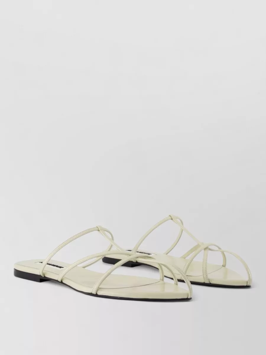 Jil Sander Leather Pointed-Toe Sandals