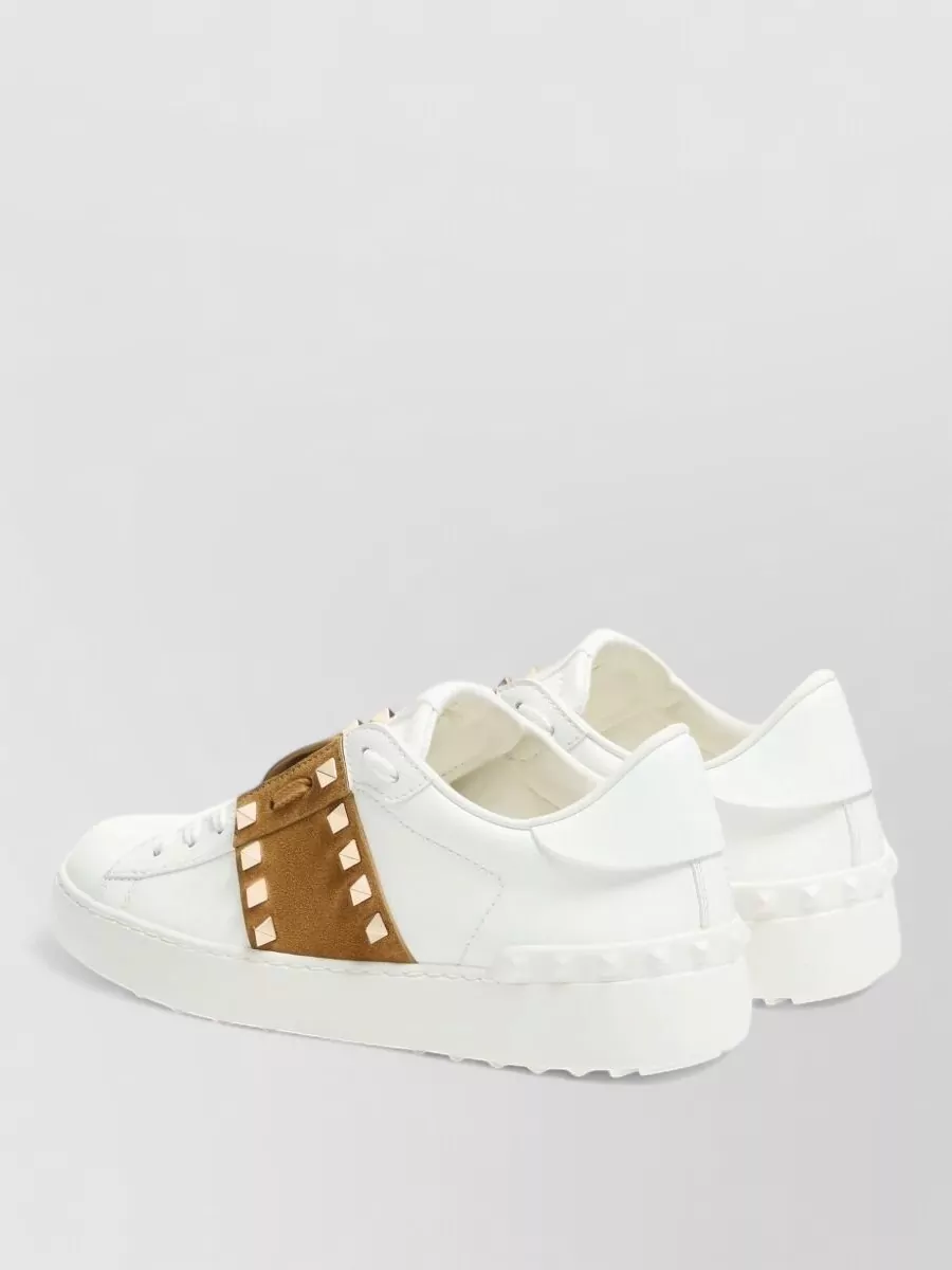 Valentino Garavani Leather Rockstud Low-Top Sneakers