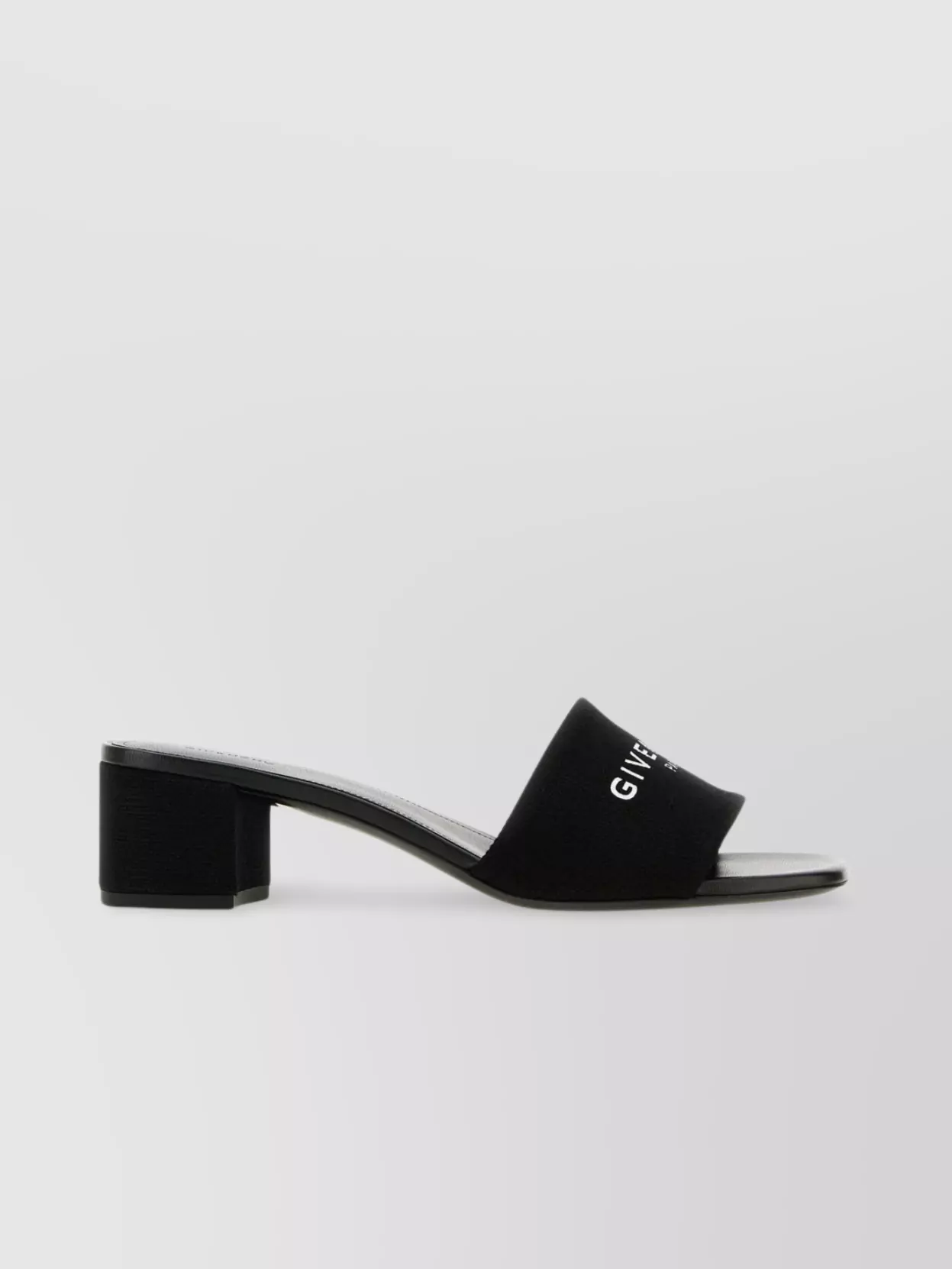 Shop Givenchy Canvas 4g Mules With Square Toe And Thick Block Heel
