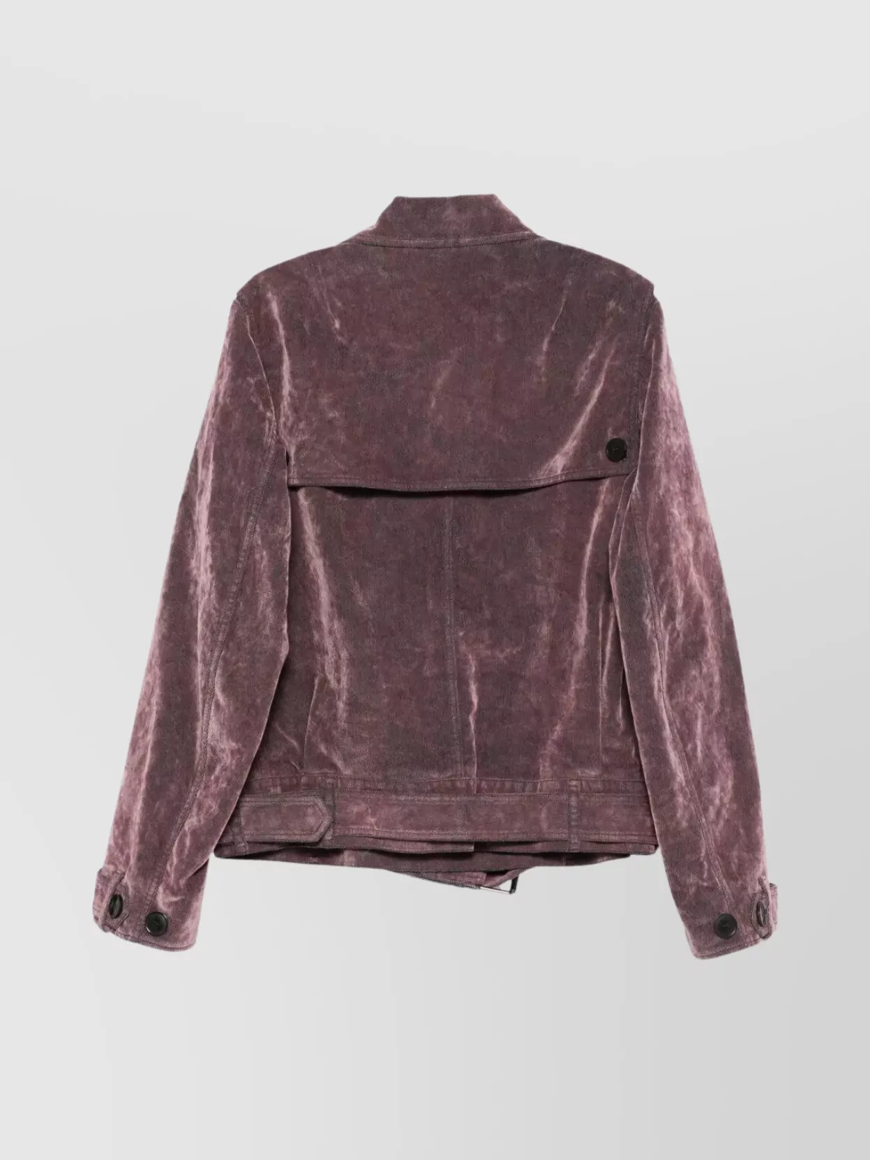 Dries Van Noten Double Breasted Belted Jacket Pockets In Purple