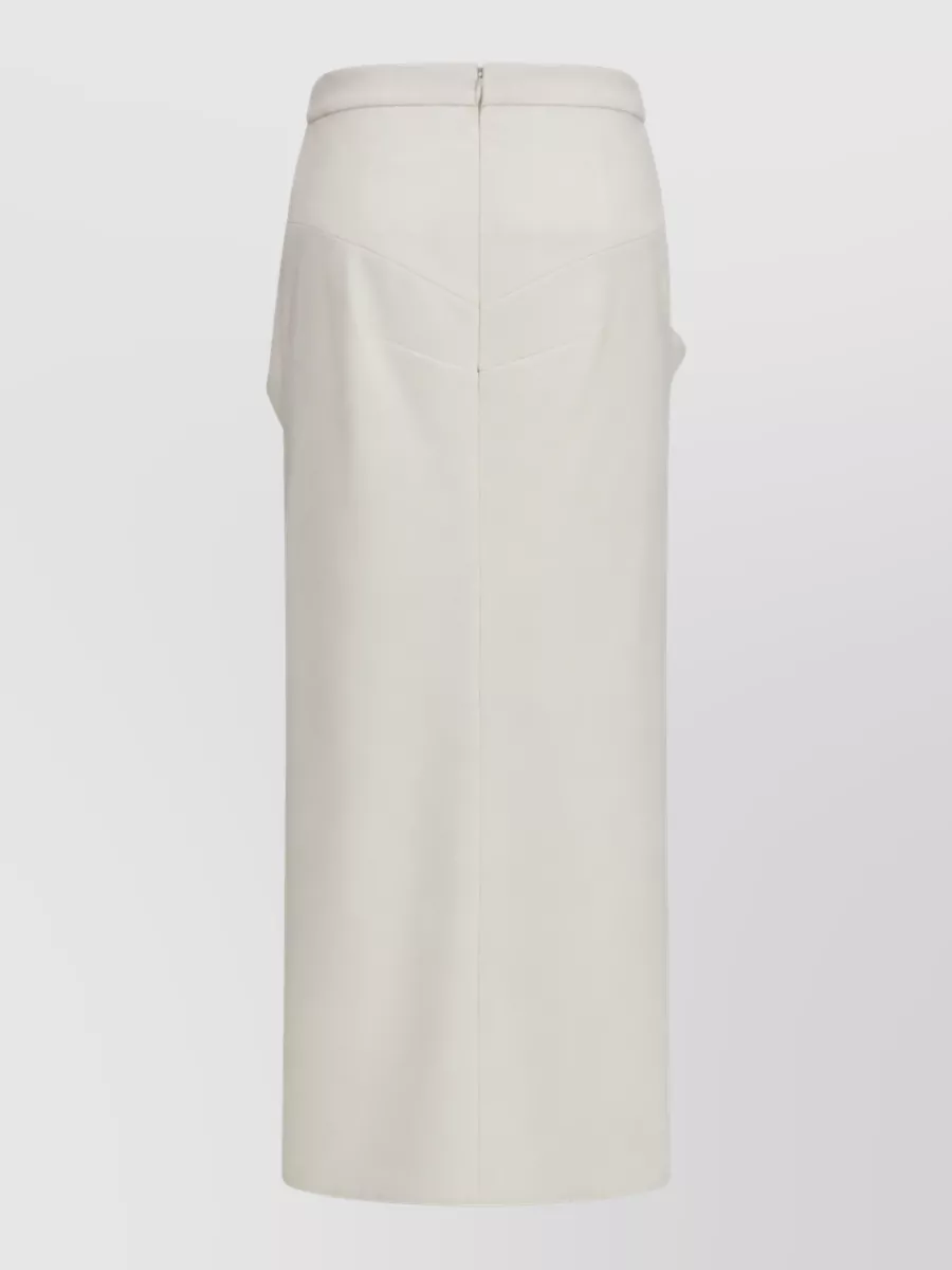 Givenchy Wool Mohair Long Draped Skirt