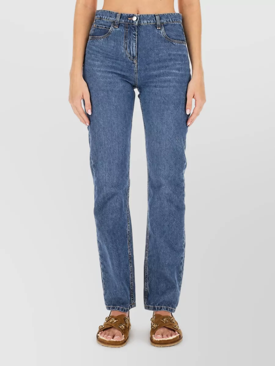 Etro Embroidered logo denim jeans