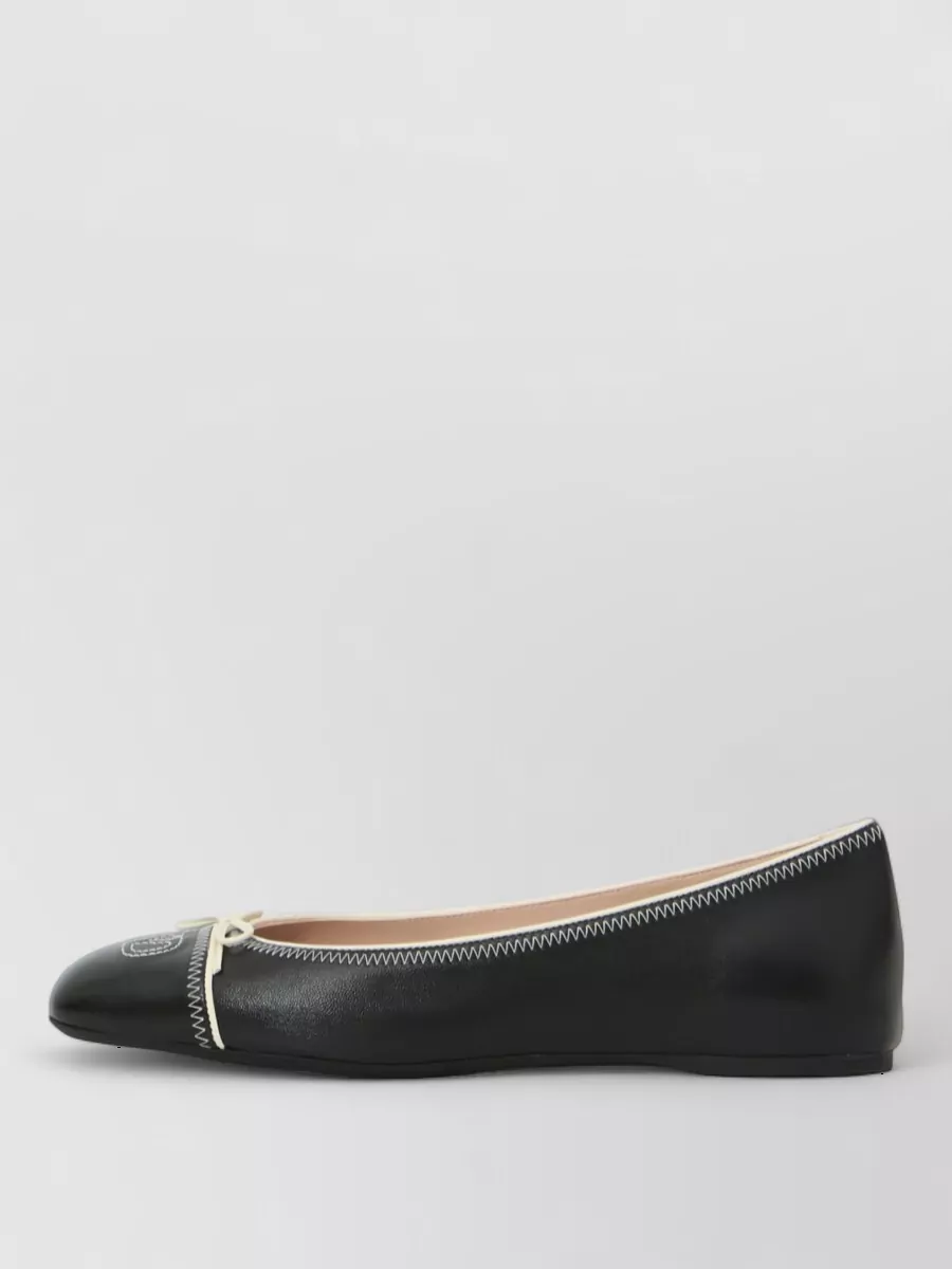 Valentino Garavani Leather Ballerina Flats