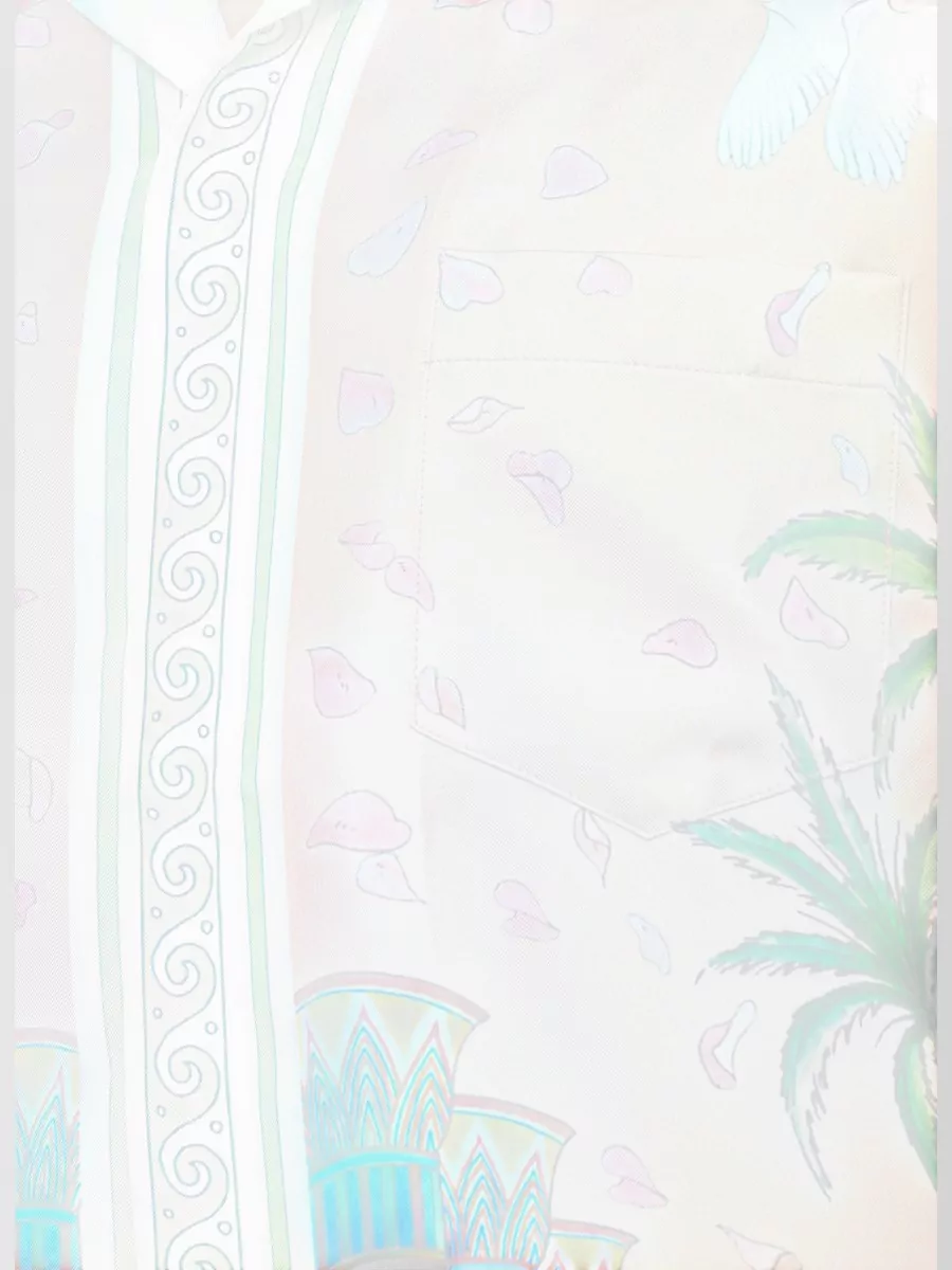 Casablanca Silk Printed Short-Sleeve Shirt