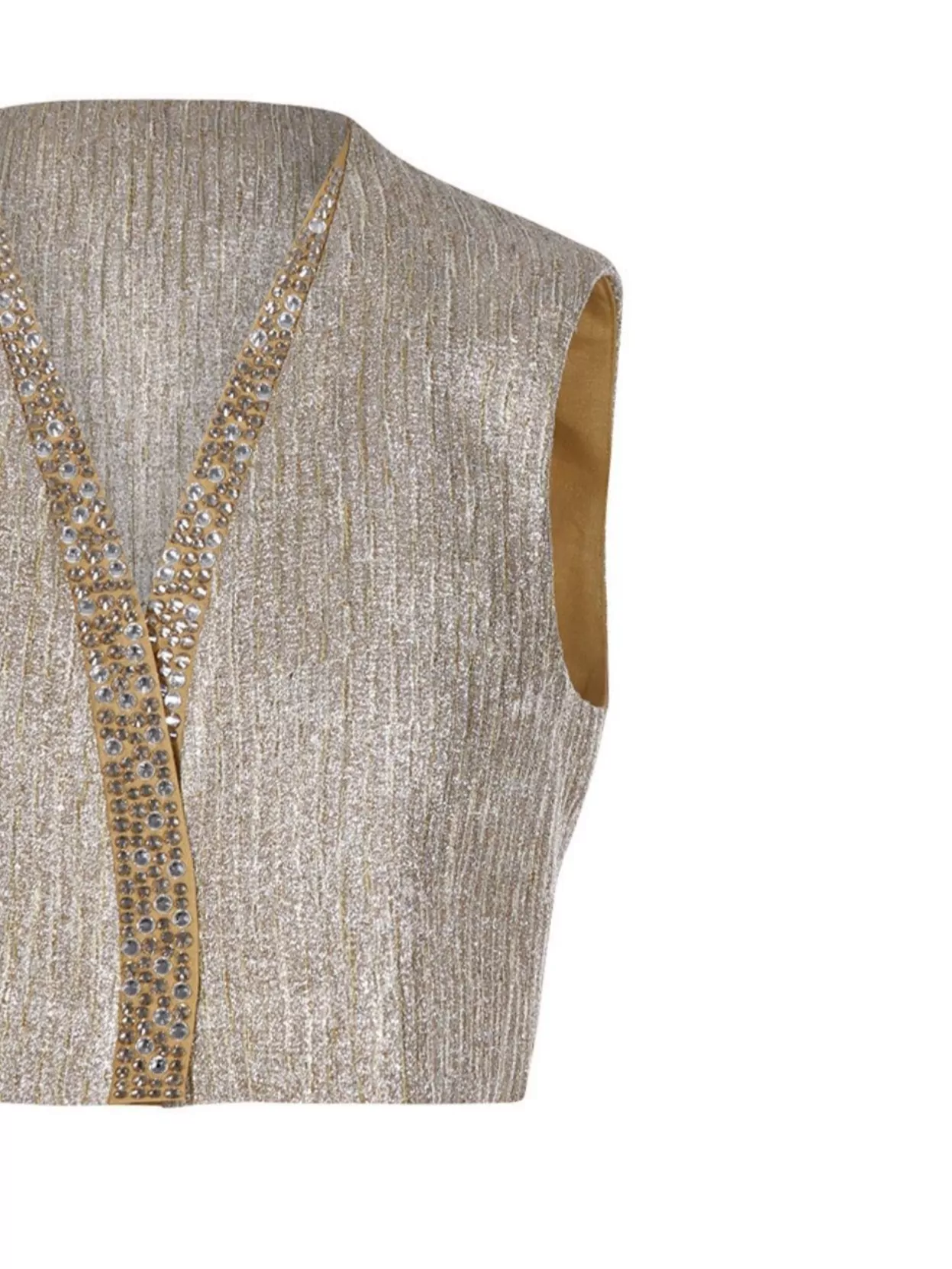 Forte Forte Embellished Metallic Sleeveless Jacket