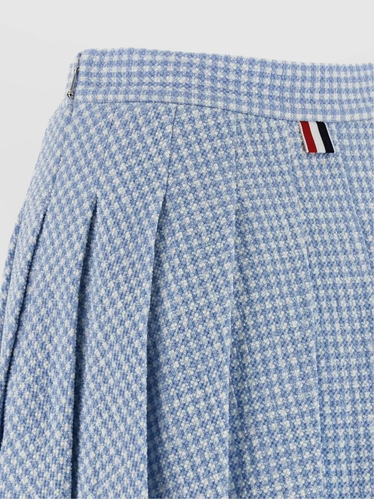Thom Browne Textured Tweed Skirt With Pleated Design