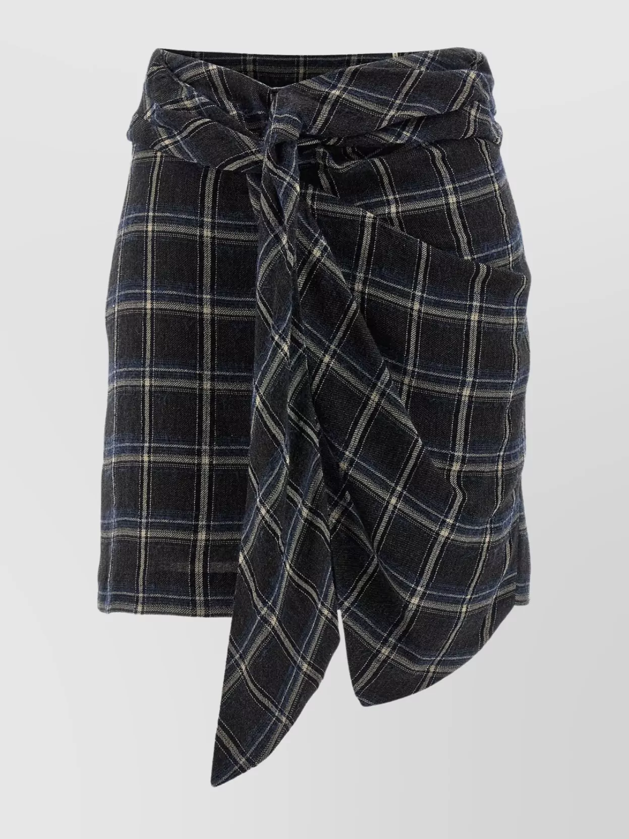 Isabel Marant Wrap Skirt With Asymmetric Hem And Tie Detail In Black