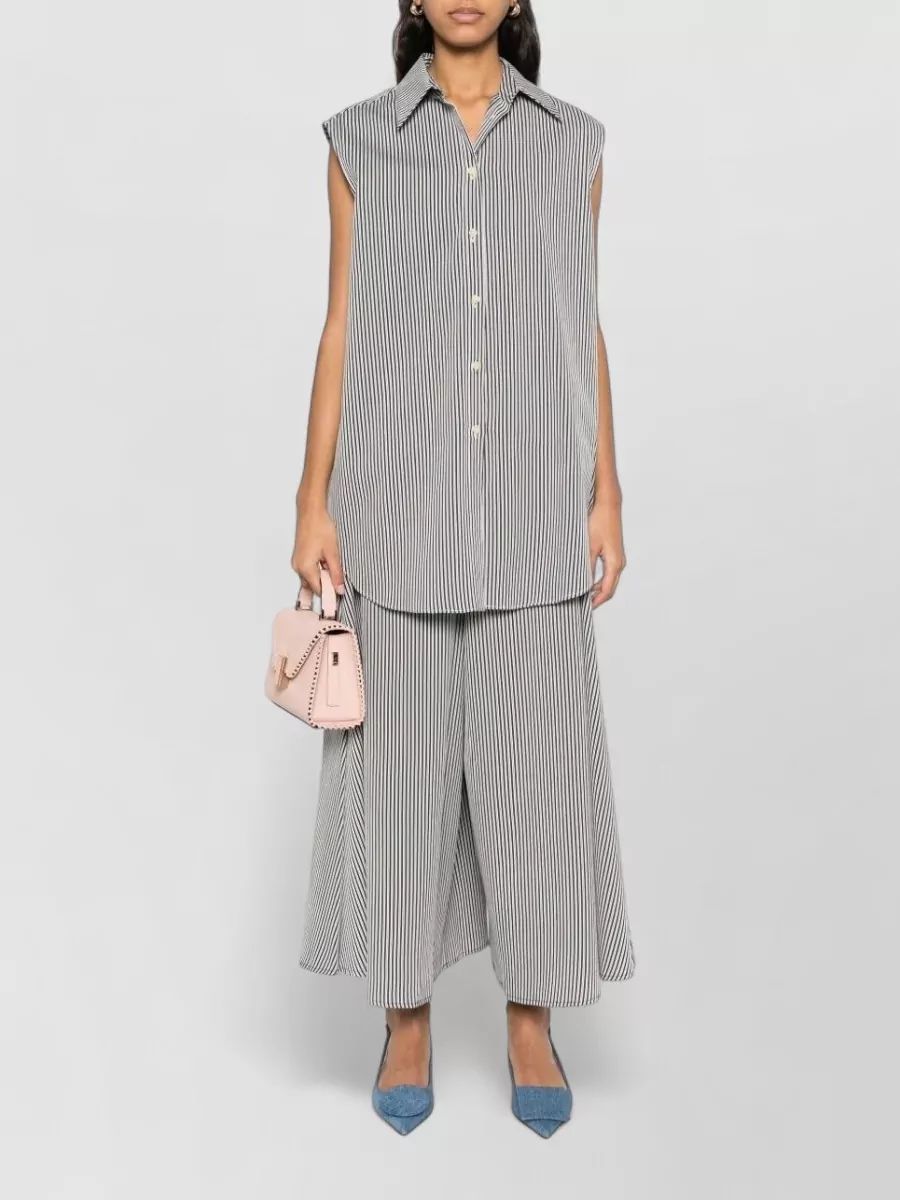 Alysi Striped Wide-Leg Trousers